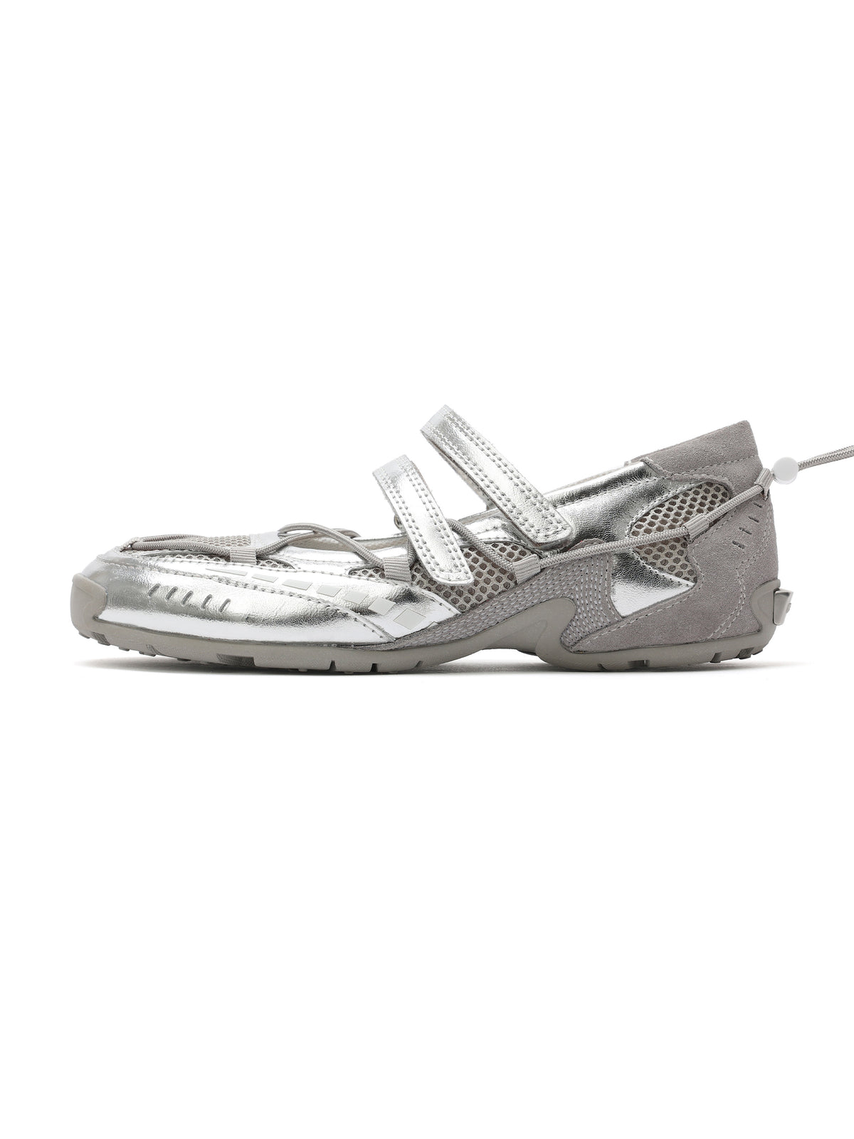 PHEME Tech Ballet Mary Janes Silver