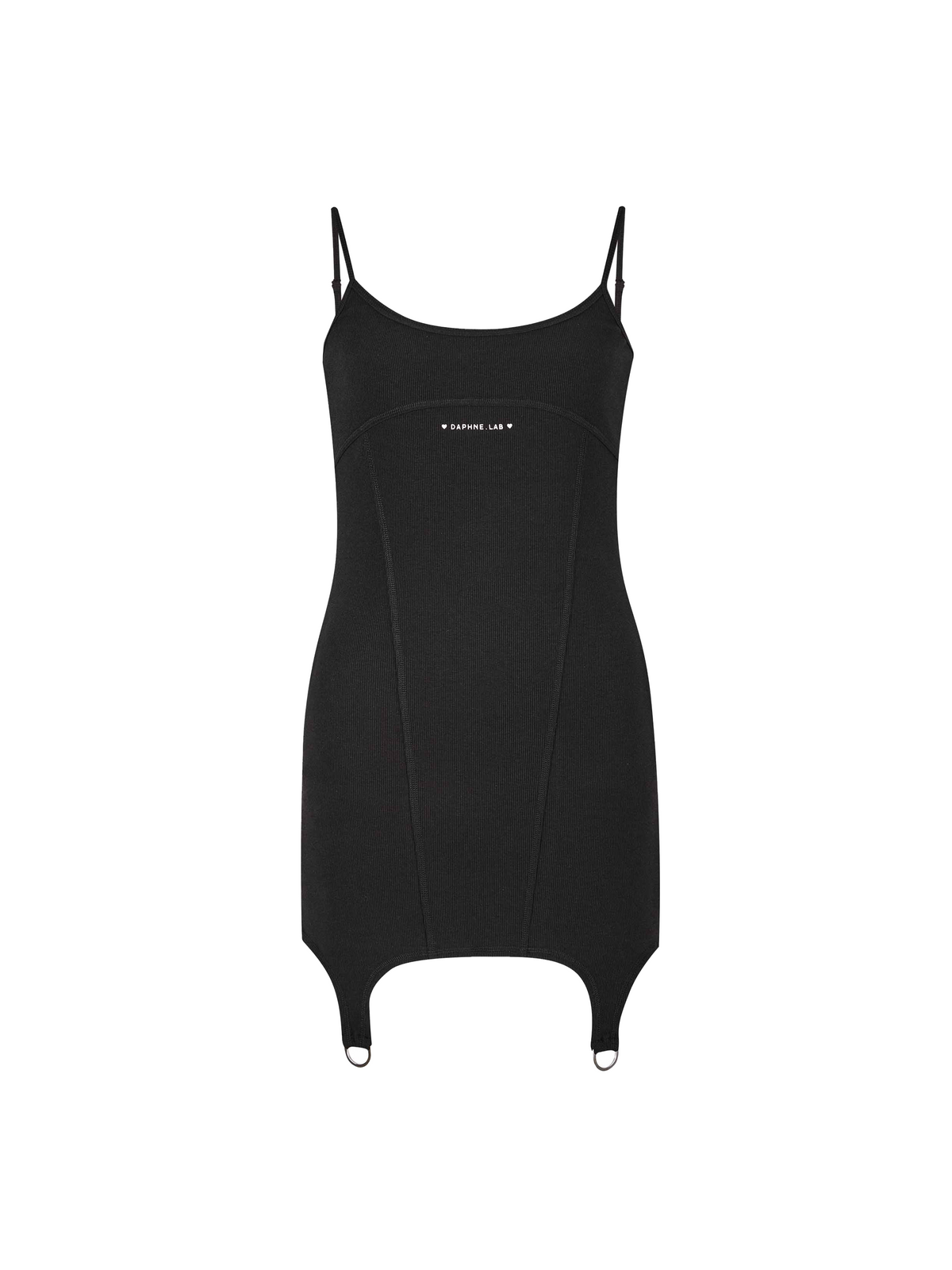 Ring-Detail Cami Mini Dress Black