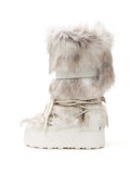 KHIONE Fur Platform High Ankle Boots White