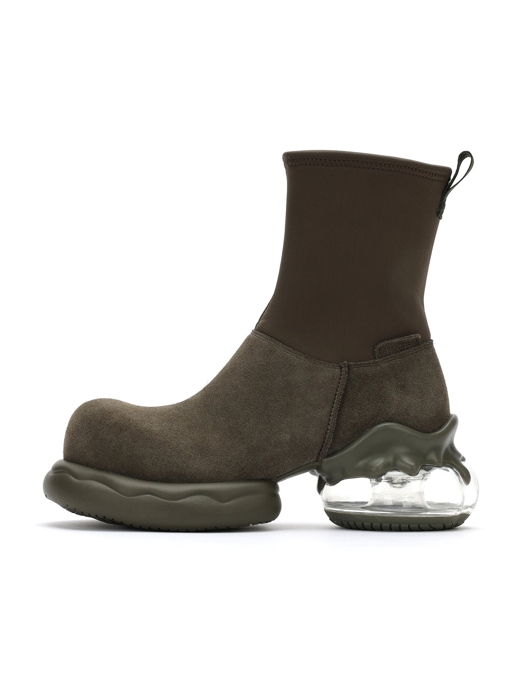 LYSSA Platform Ankle Boots Olive Green