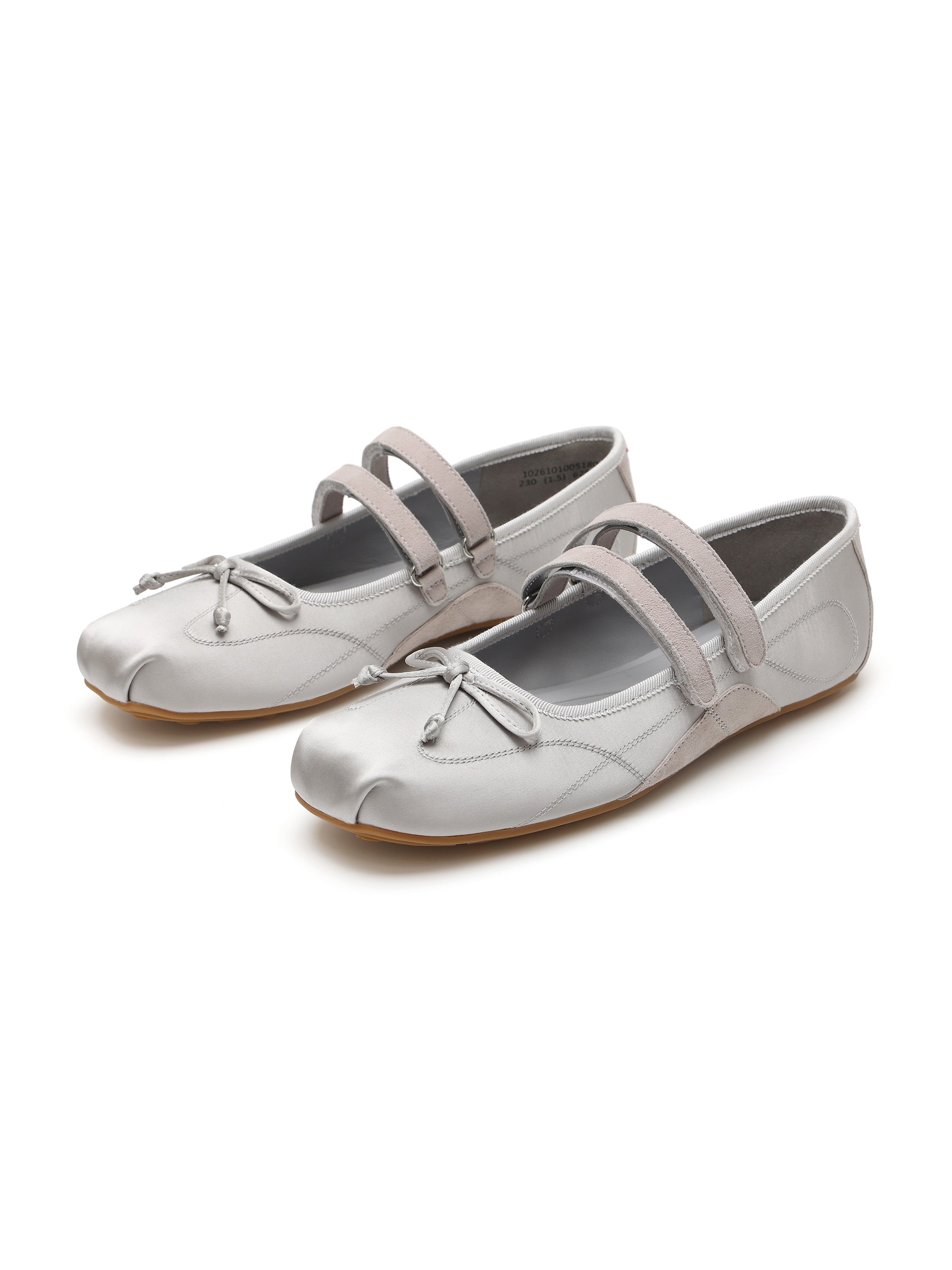 SEIRA Ballet Mary Jane Flats Mist Grey
