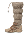 HARMONIA Padded Gaiter Knee-High Sneakers Khaki Brown