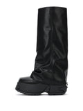 ERATO Zip-Gamaschen-Kniehochstiefel Schwarz