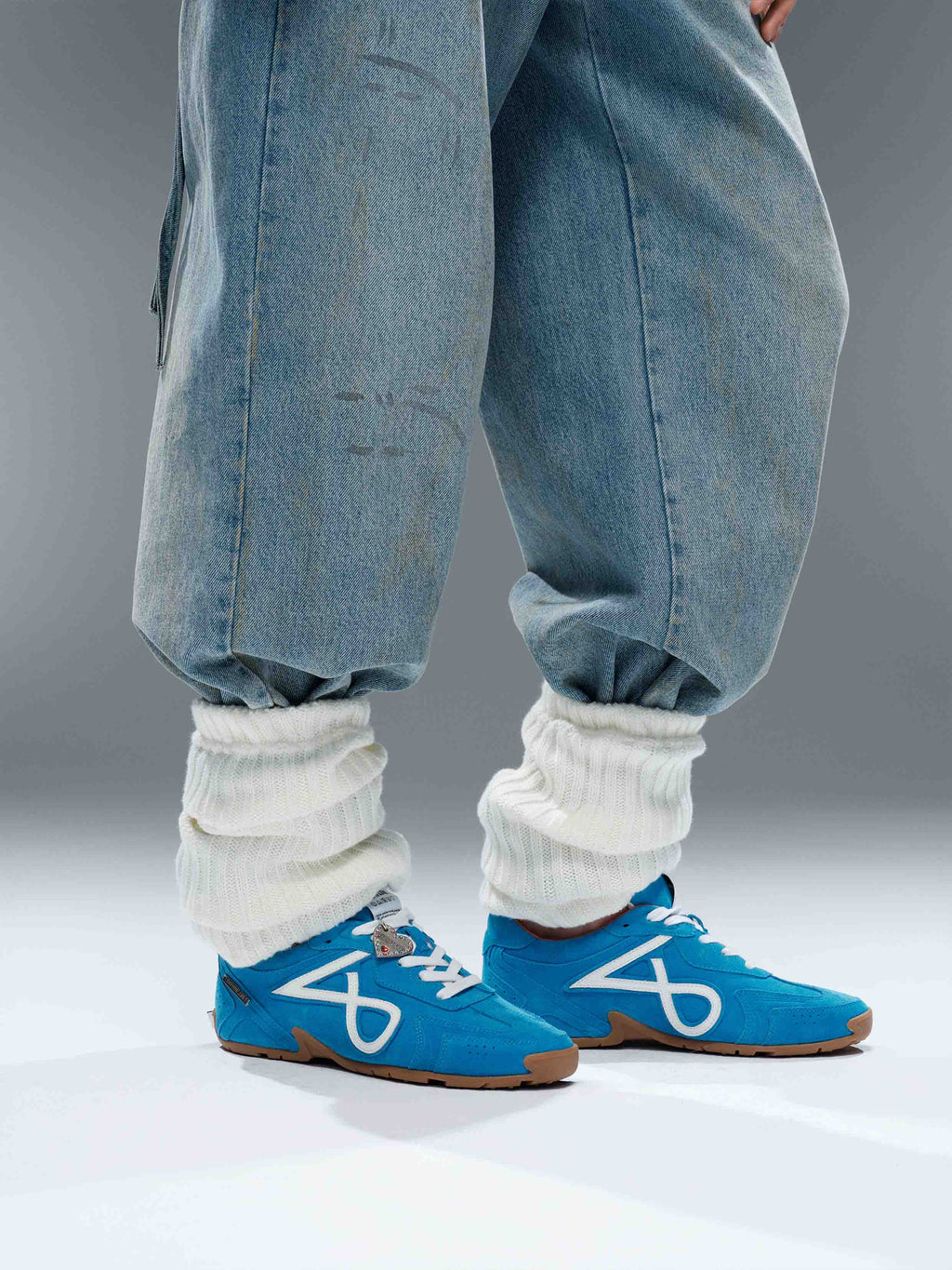 LETO Slim Trainers Capri Blue