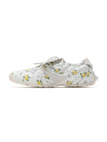DIONE Fold-Over Tongue Trainers Ivory Floral