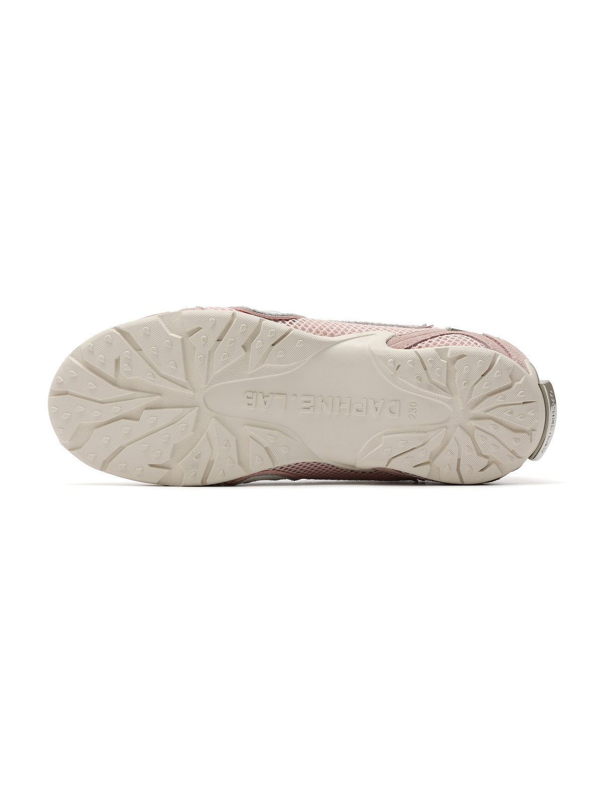 LETO Slim Mesh-Turnschuhe in Blassrosa