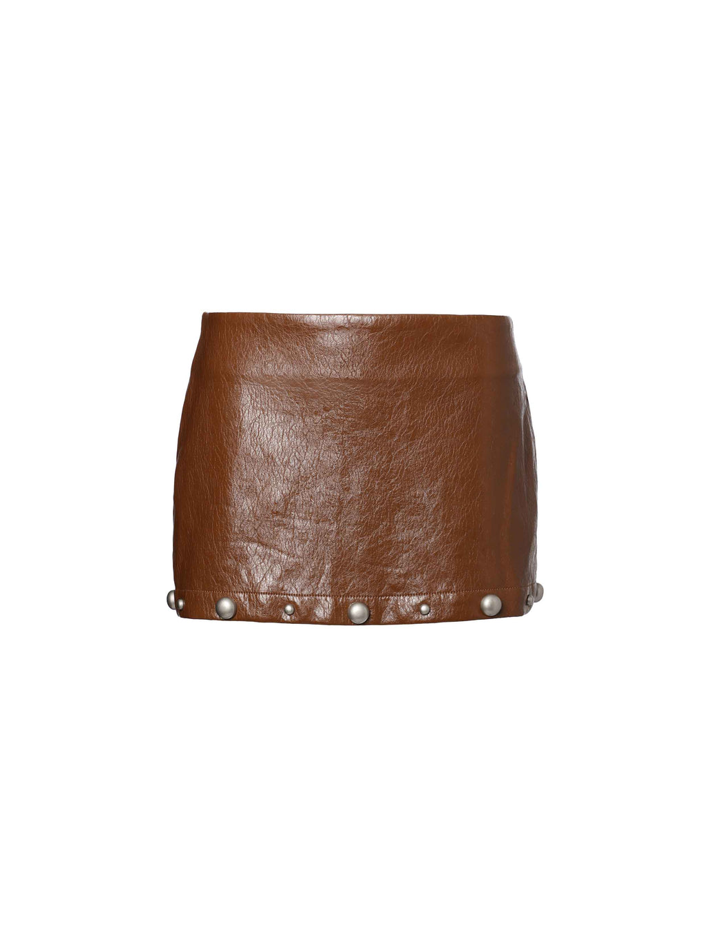 Studded Faux Leather Mini Skirt