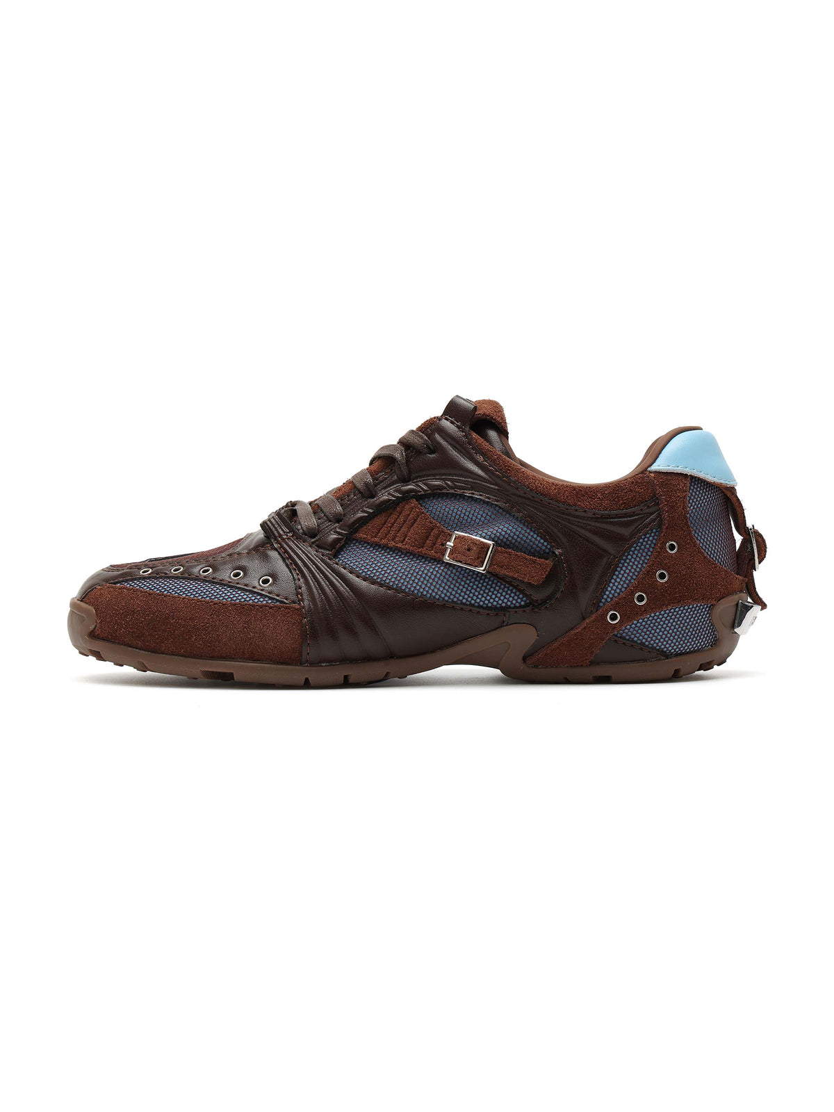 NERINE Hardware Retro-Sneaker Kakaobraun