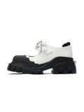 PASITHEA Blumengarnitur Chunky Mary Janes Weiß