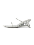 HEMERA 3D-Printed Heel Strappy Sandals Silver