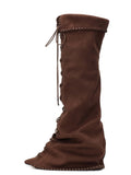 PHAEDRA Lace-Up Gaiter OTK Boots Cocoa Brown