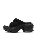 OREA Quilted Padded Platform Slides Black