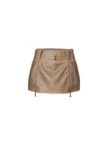 Wide-Waist Zip Skort