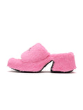 EIONE Fell-Plateau-Pantoletten Bubblegum Pink