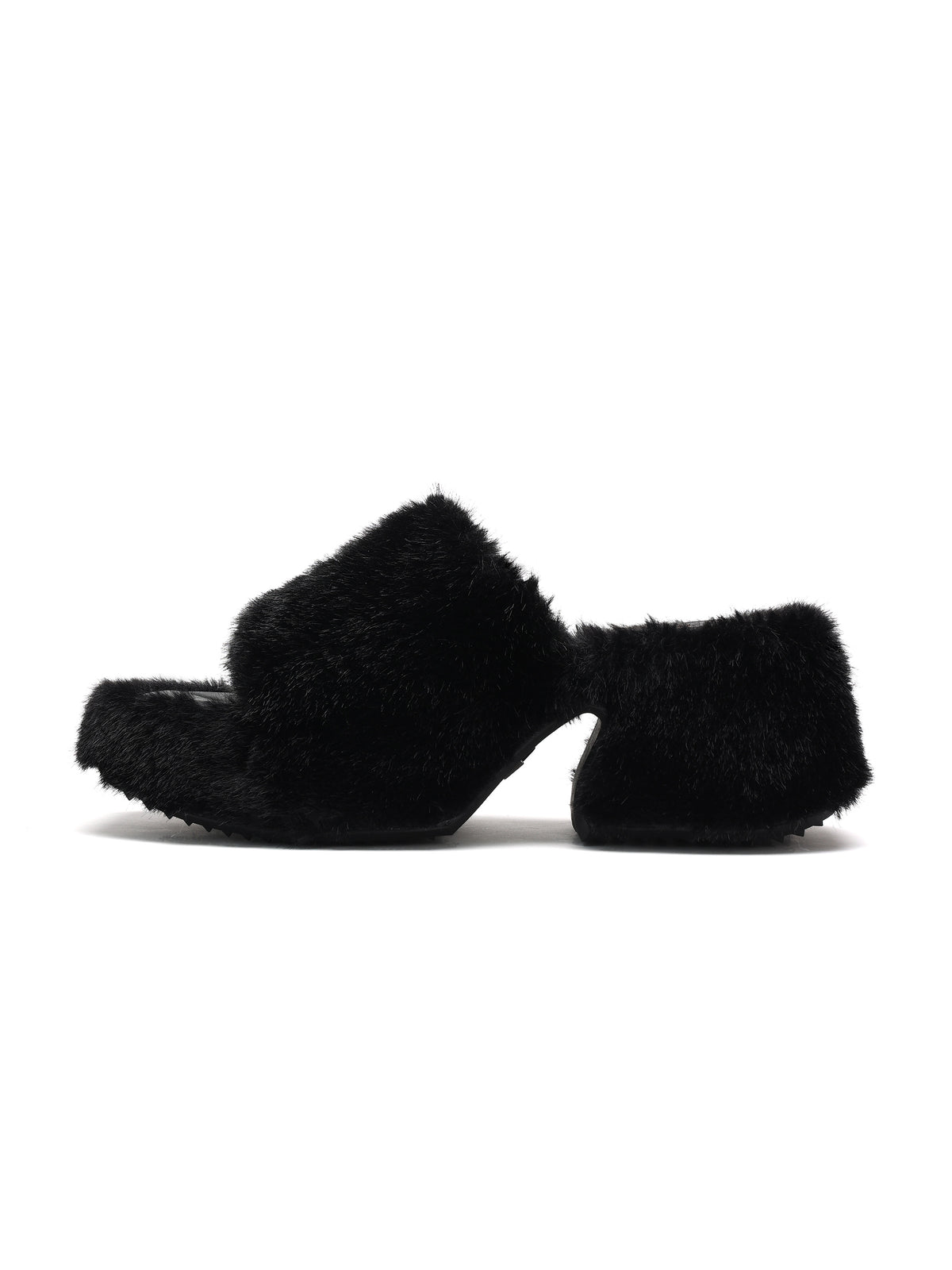 EIONE Fur Platform-Slides Schwarz