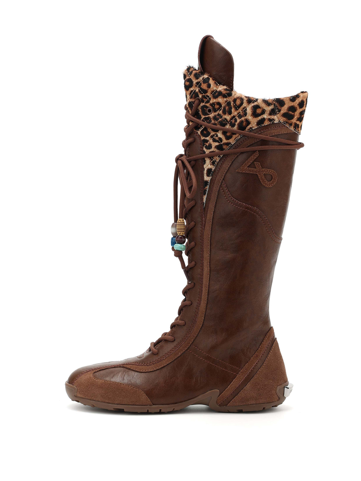 BIA Knee-High Boxing Boots Brown