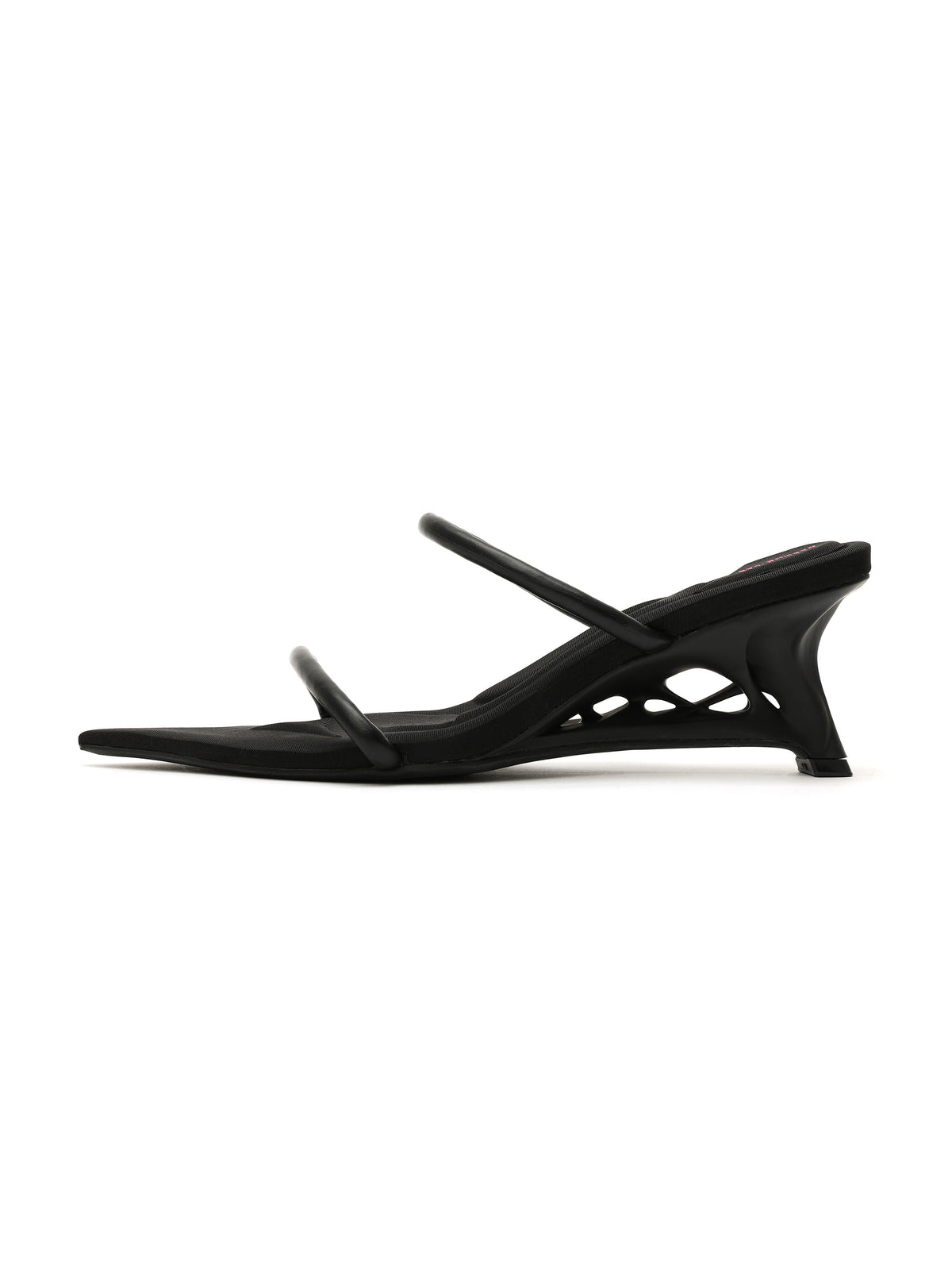 HEMERA 3D-Printed Heel Strappy Sandals Black