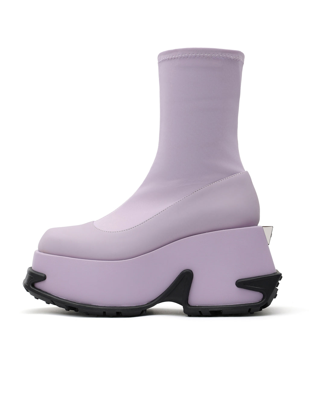 ELECTRA Platform Stretch Ankle Boots Lilac