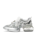 AELLA Pearl Tech Lace Runner Sneakers Silver