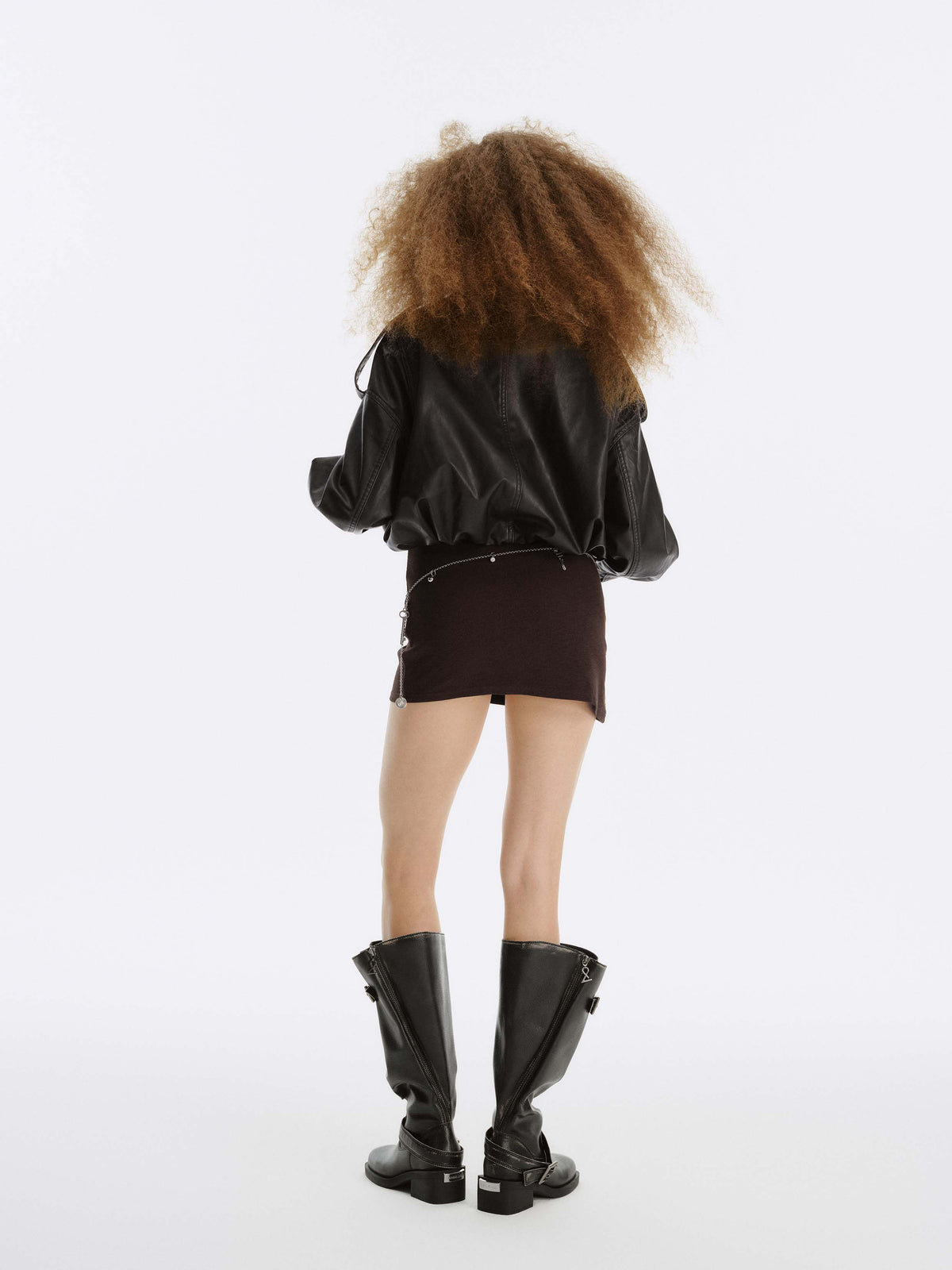 ACHLYS Buckle High Ankle Boots Distressed Black