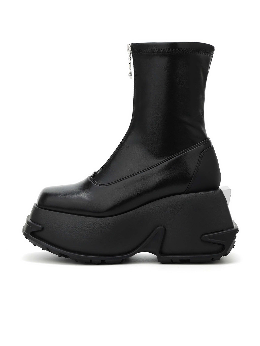 DEIMOS Sculpted Platform Ankle Boots Black