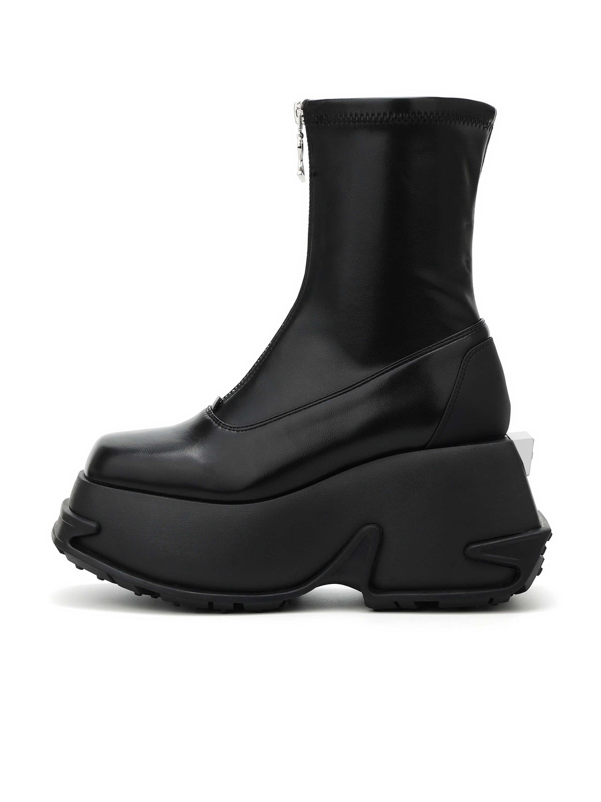 DEIMOS Sculpted Platform Ankle Boots Black