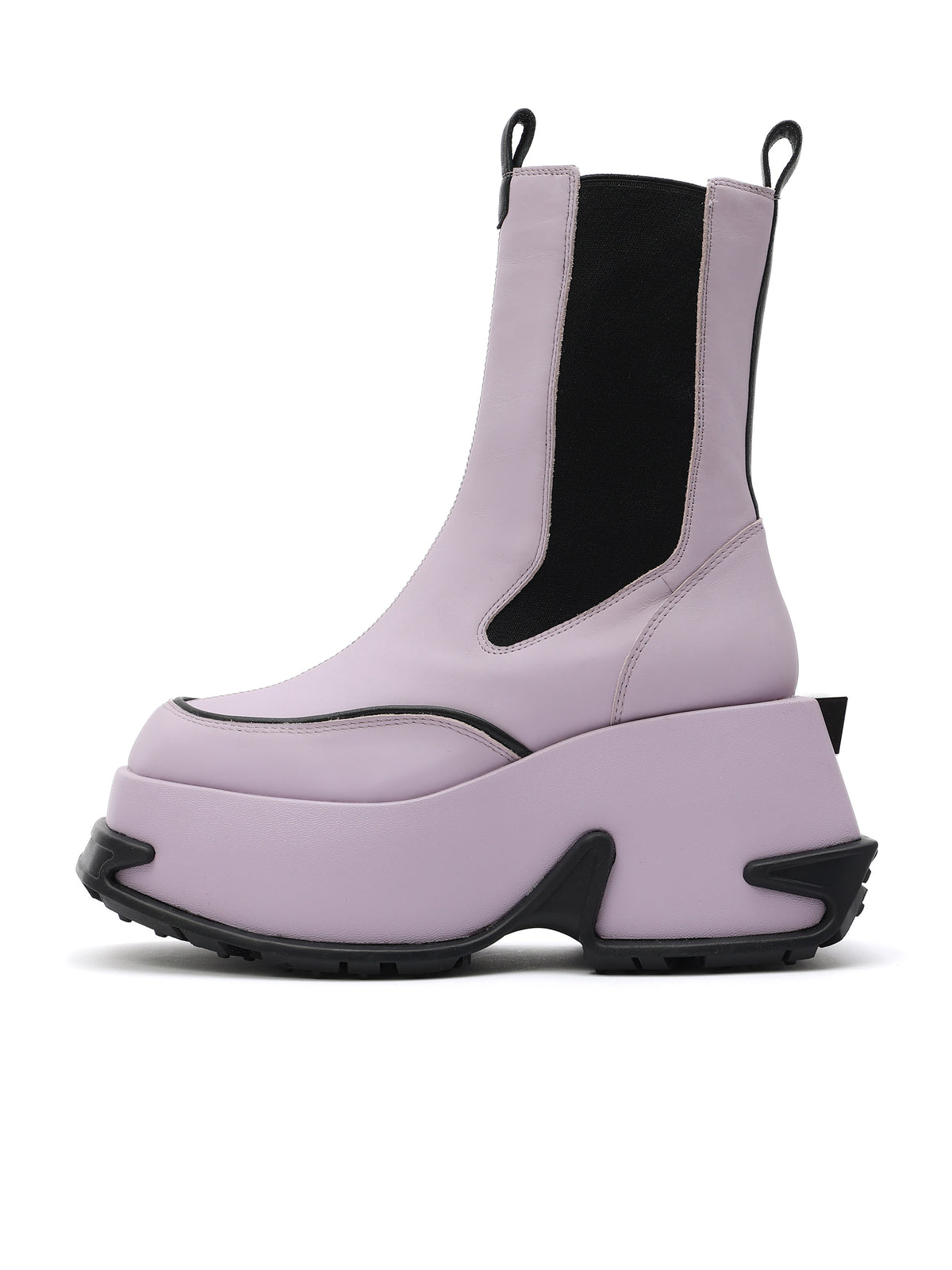 MELINOE Sculpted Platform Chelsea Boots Lilac