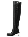 ERINYS Opener Heel Overknee-Stiefel Schwarz