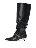 EURYDICE Slouch Knee-High Boots Black