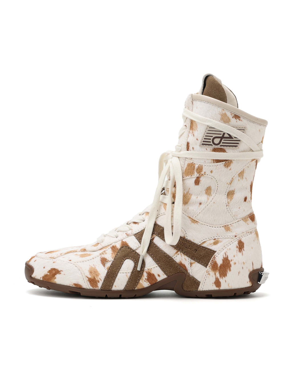 BIA Pony Hair Boxing Boots Beige