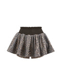 Leopard Gathered Mini Skirt