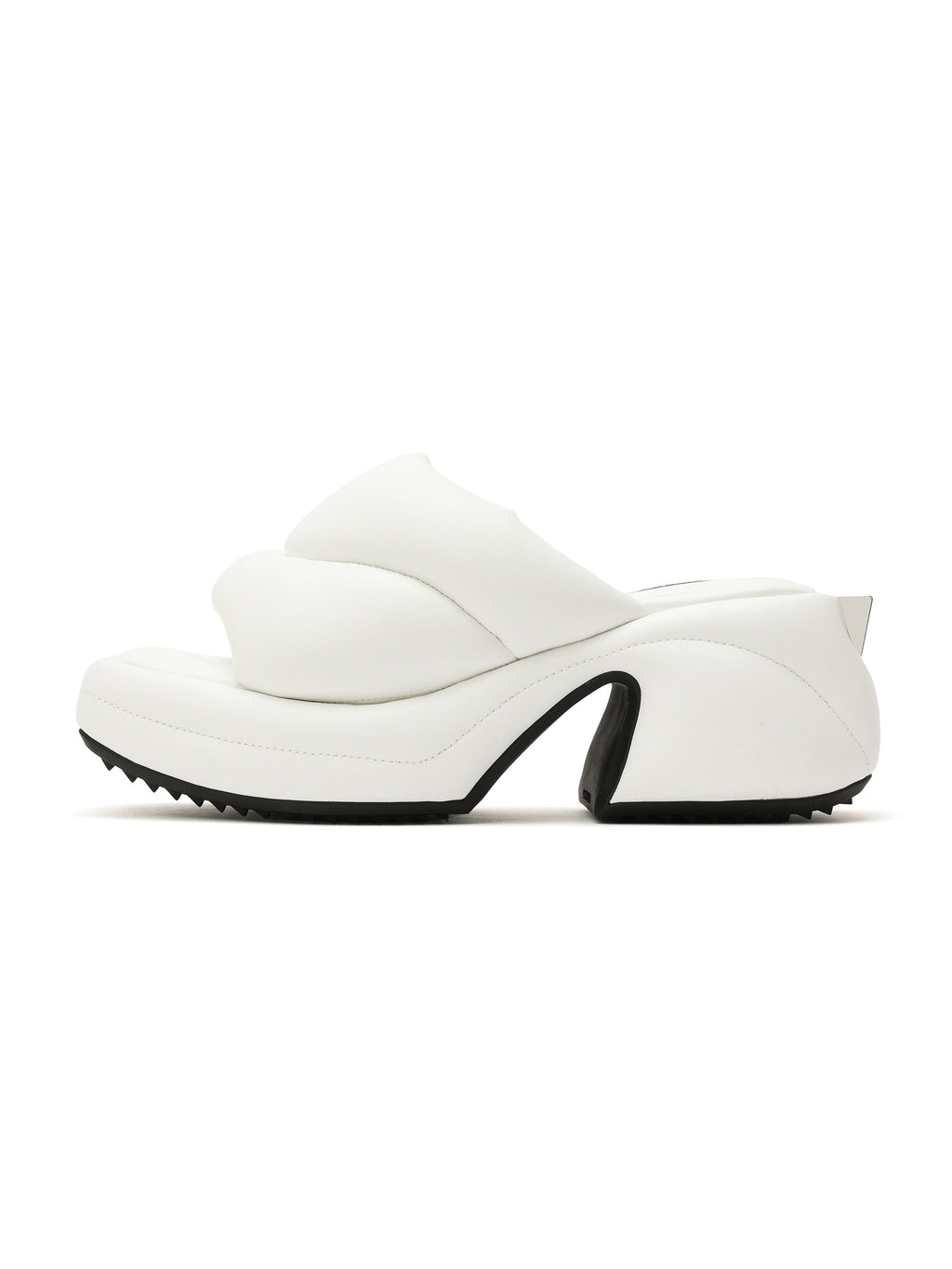 OREA Padded Platform Slides Ivory White