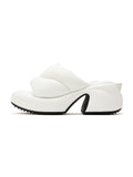 OREA Padded Platform Slides Ivory White
