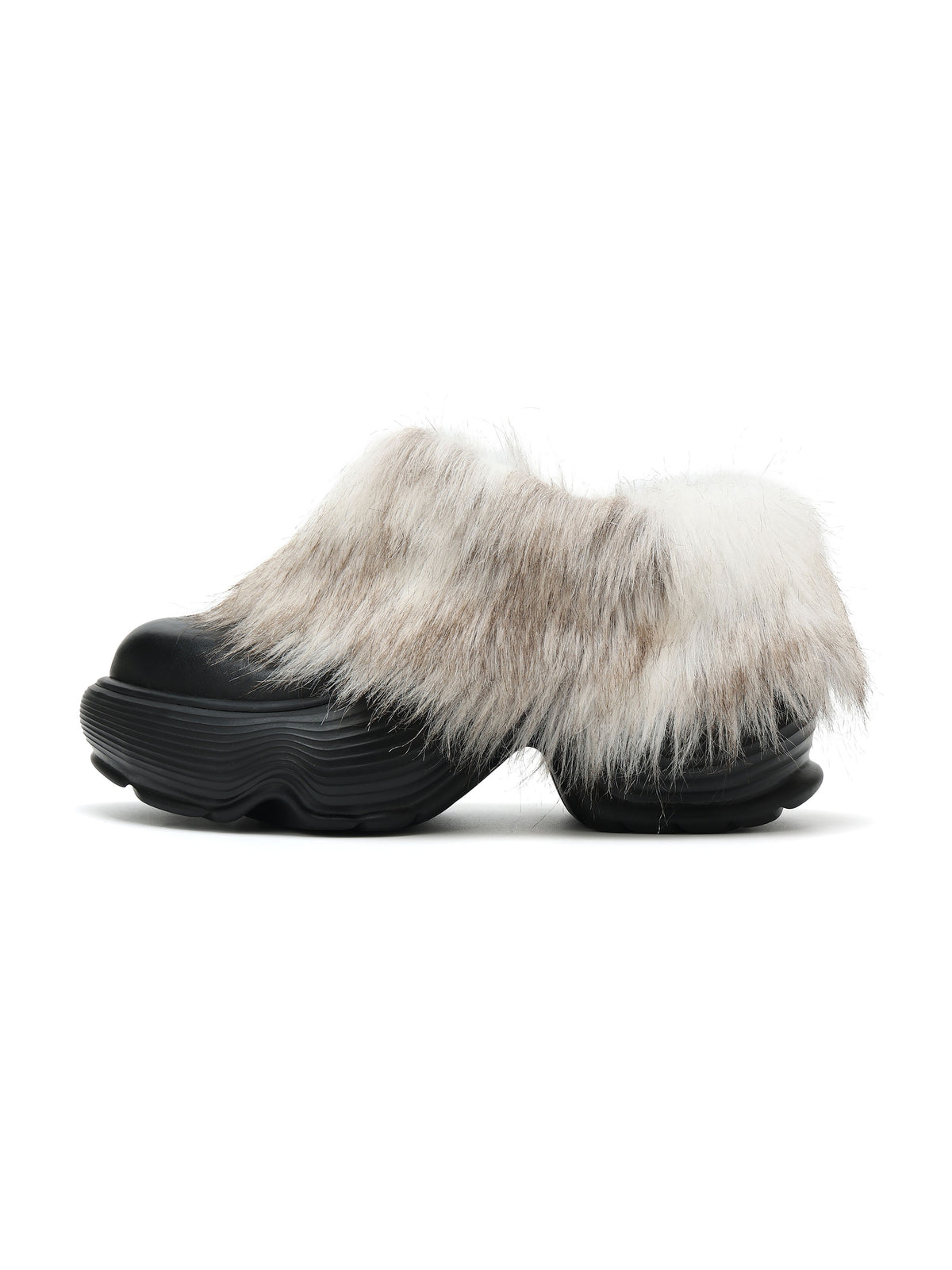 OREA Fell-Plateauclogs Schwarz