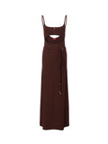 Cutout Belted Maxi Dress Mahogany Brown