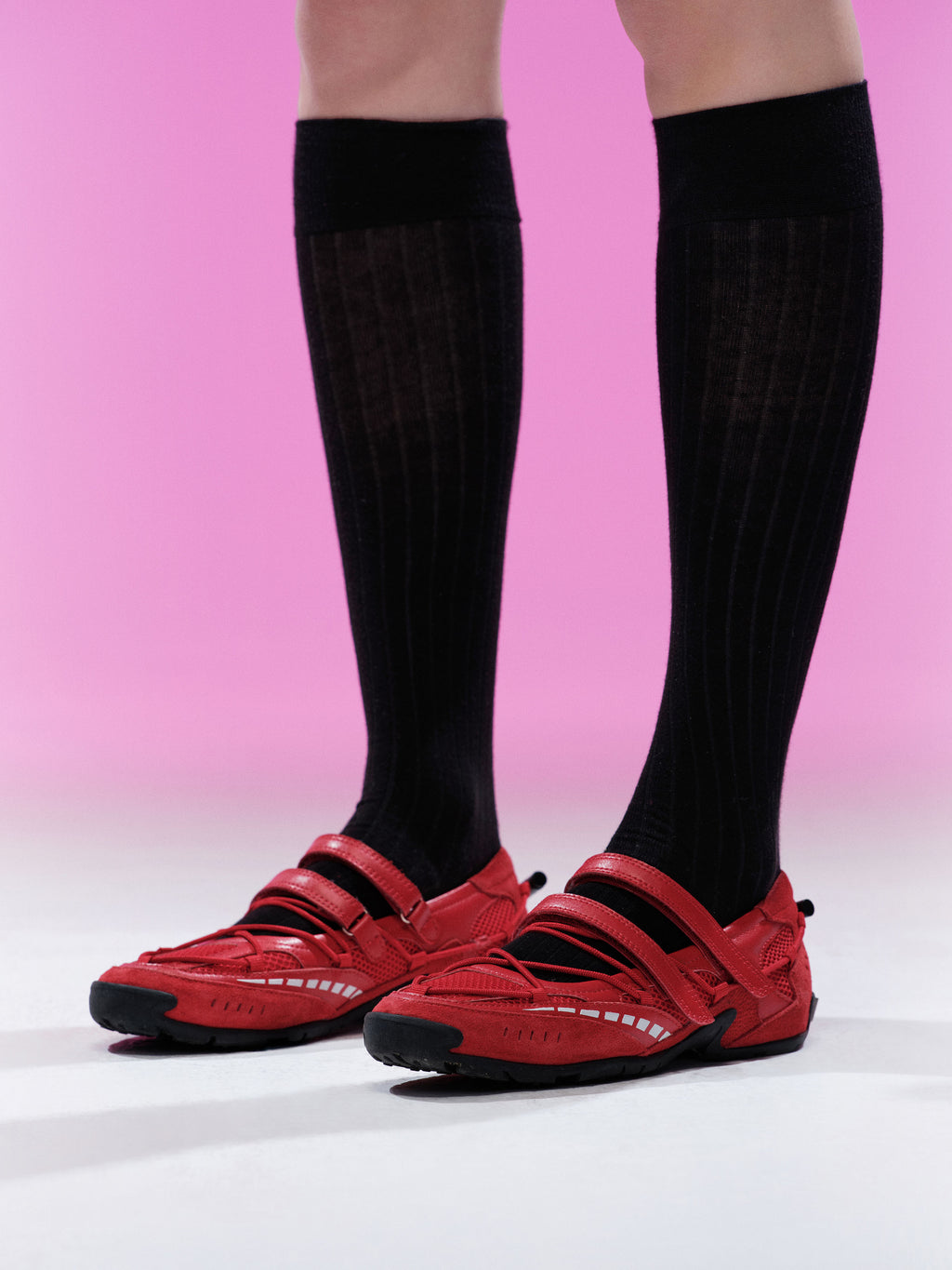 PHEME Tech Ballet Mary Janes Scarlet Red