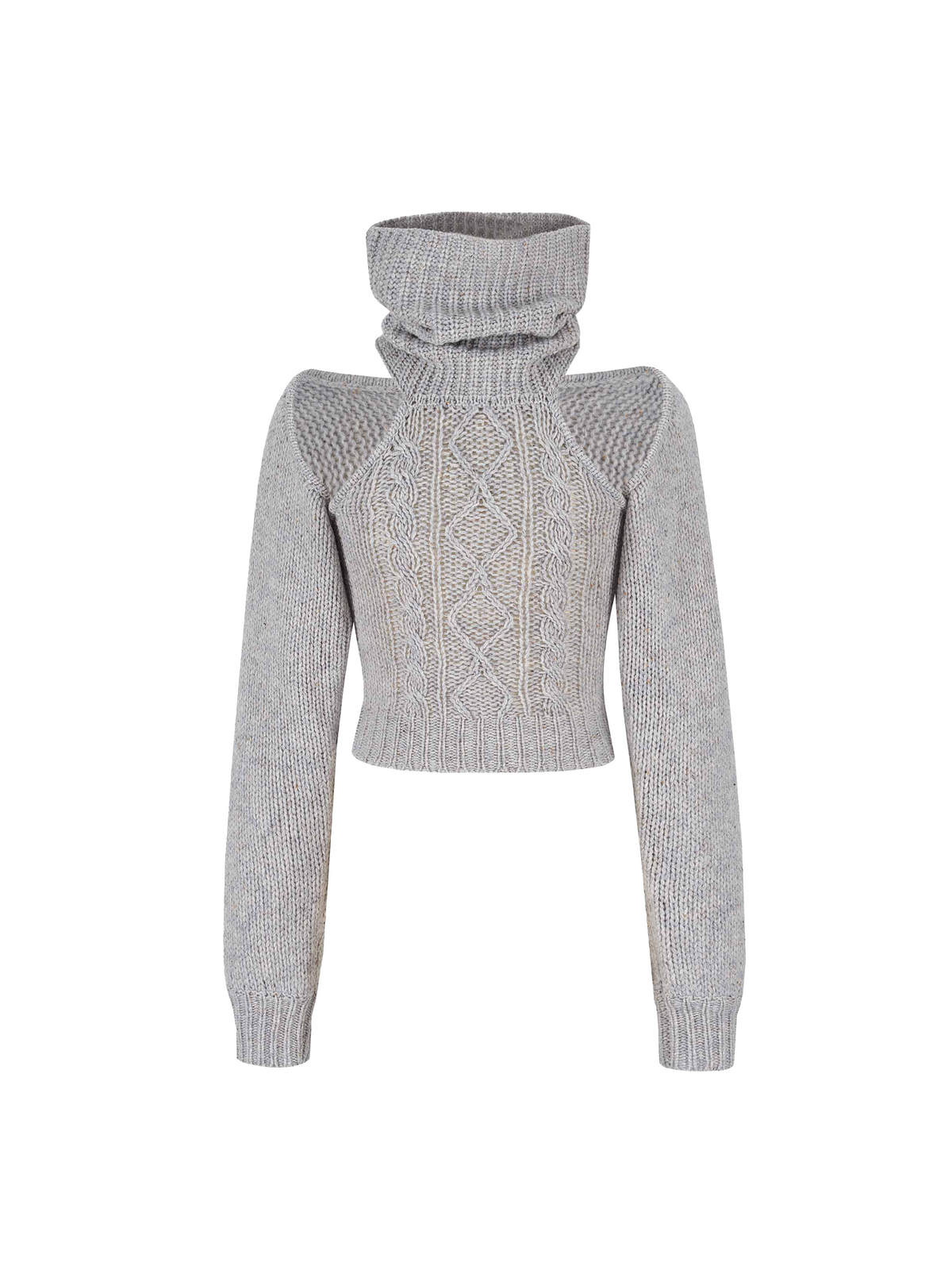 Cable Knit Turtleneck Two-Piece Set