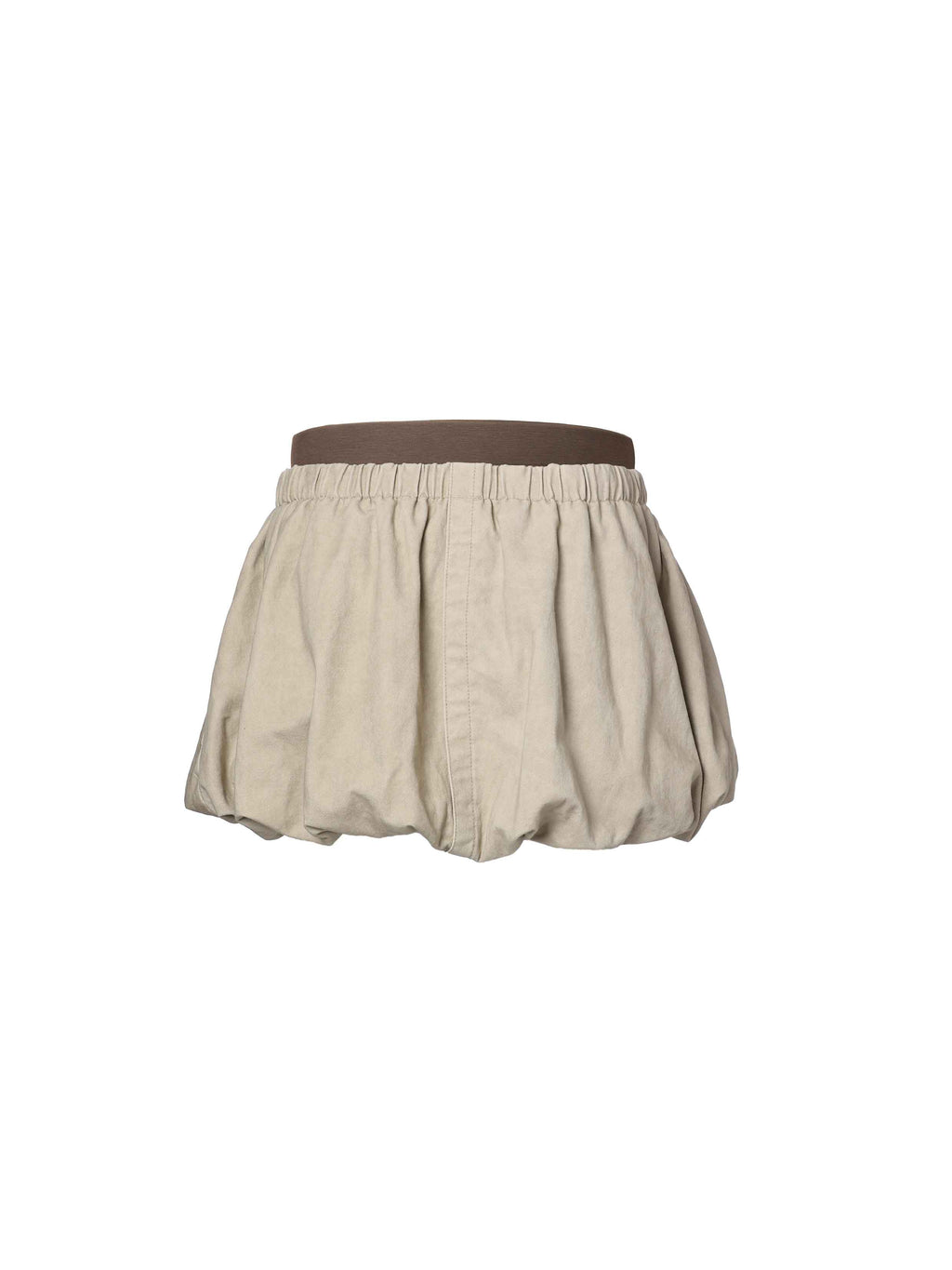 Detachable Cargo Bubble Skort Beige