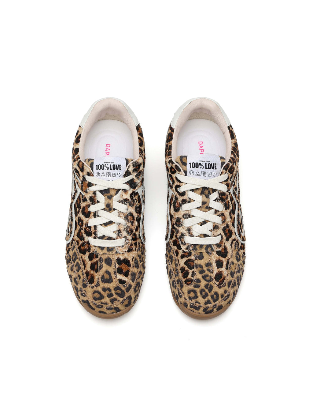 LETO Slim Pony-hair Trainers Leopard