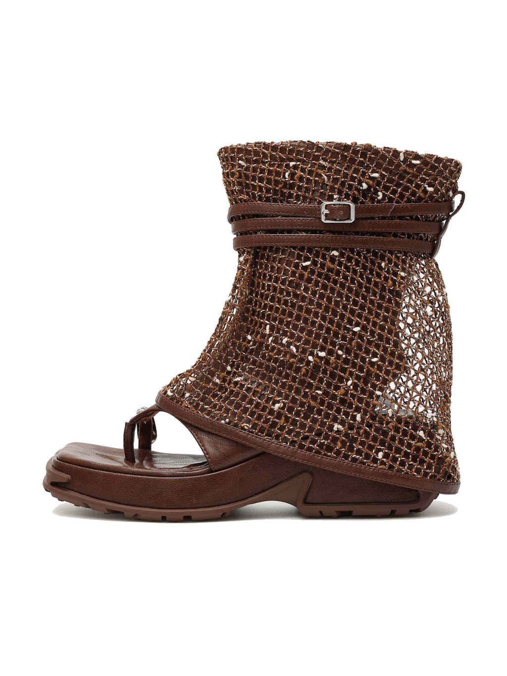 OENONE Zehenring-Stiefeletten Schokoladenbraun