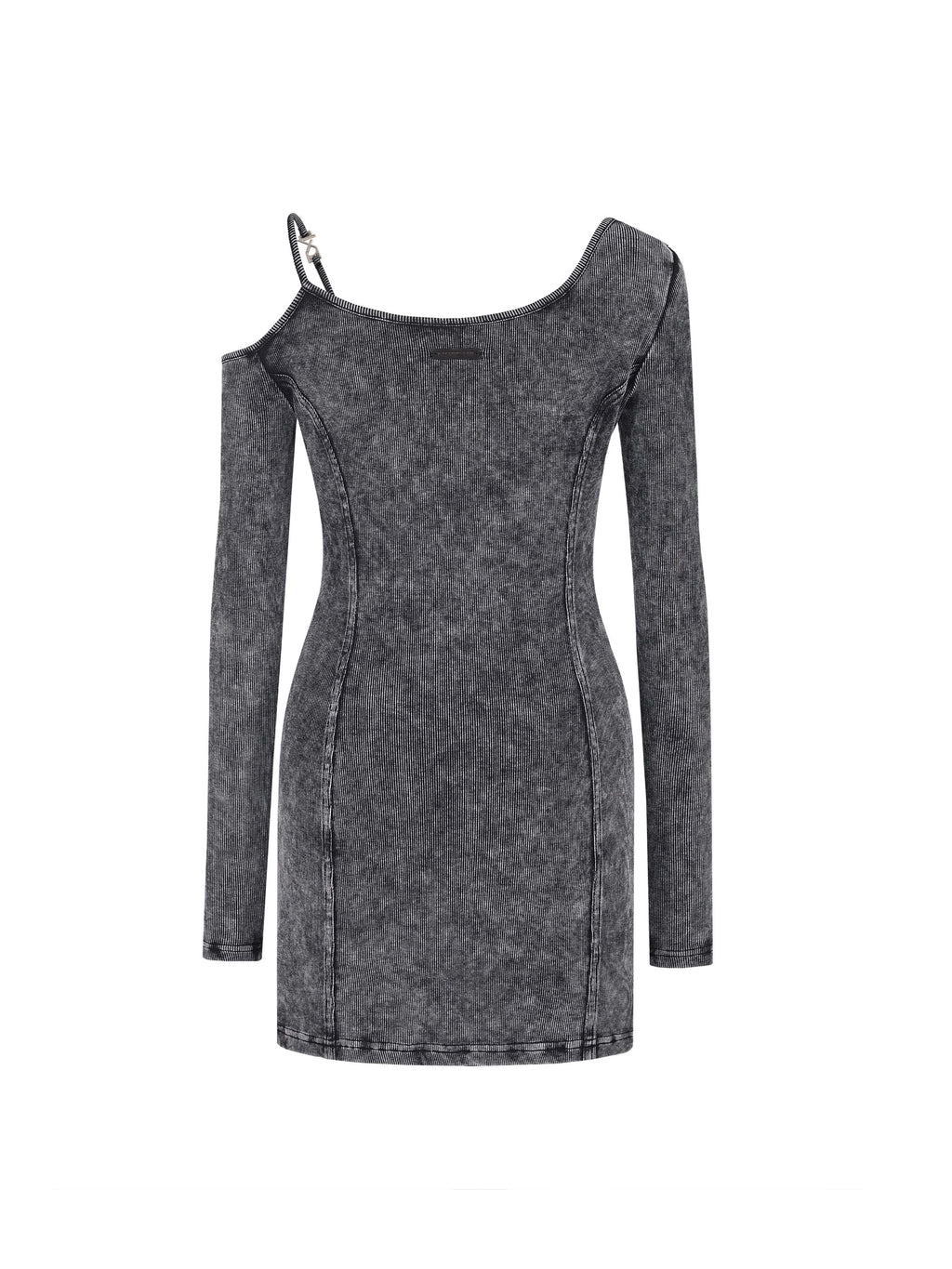 Asymmetric Mini Dress Washed Gray
