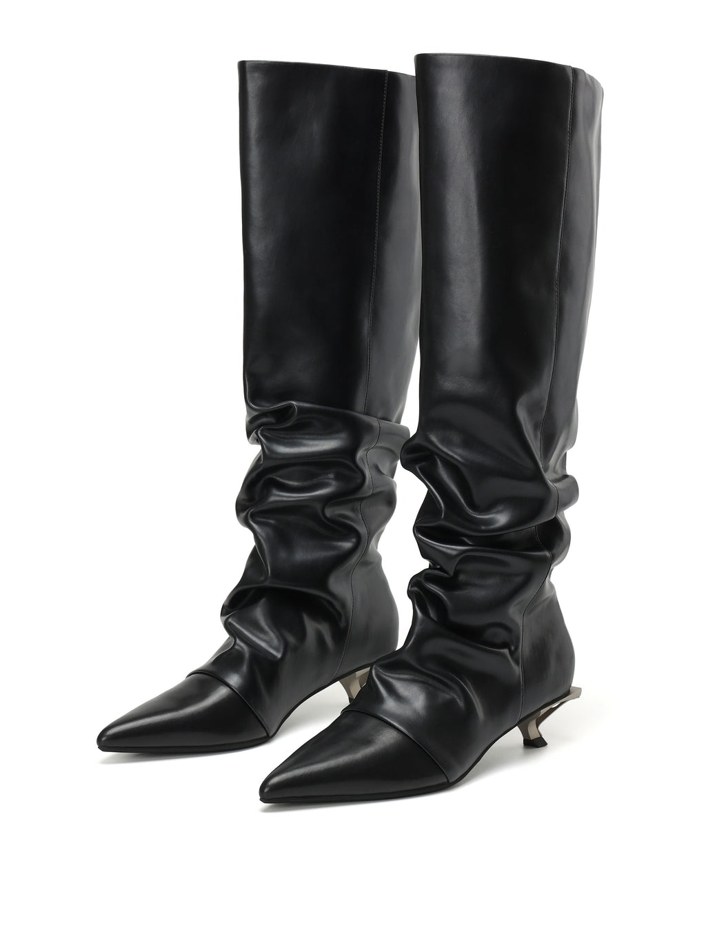 EURYDICE Slouch Knee-High Boots Black