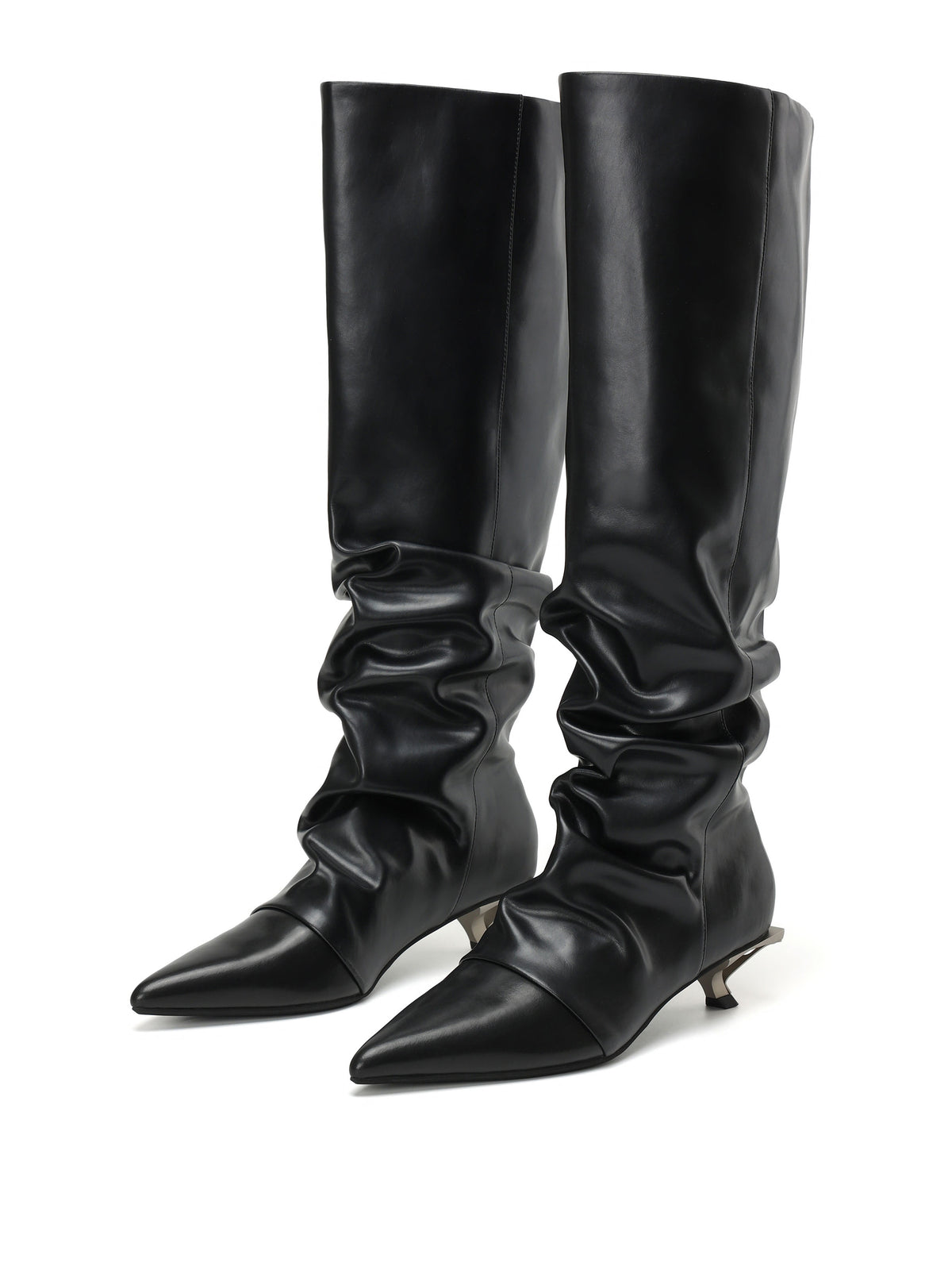 EURYDICE Slouch Knee-High Boots Black