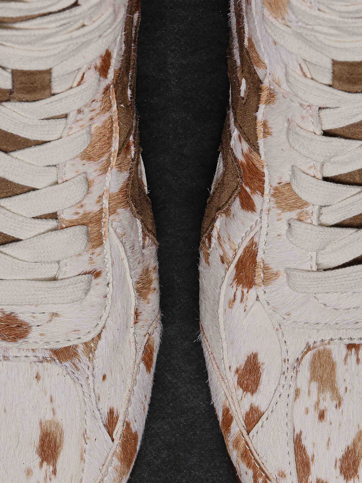 BIA Pony Hair Boxing Boots Beige