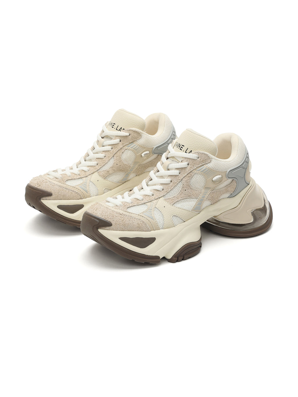 MEROPE Suede Runner Sneakers Beige