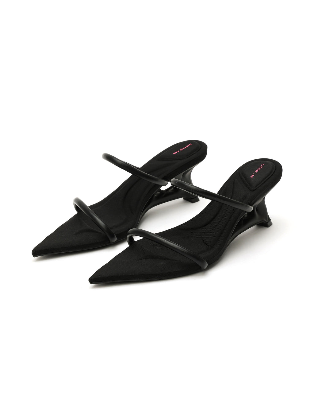 HEMERA 3D-Printed Heel Strappy Sandals Black