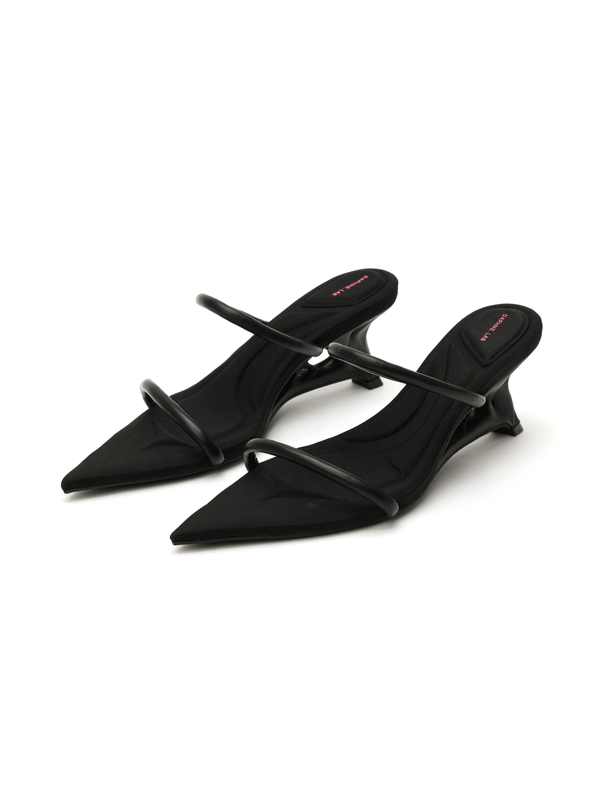 HEMERA 3D-Printed Heel Strappy Sandals Black