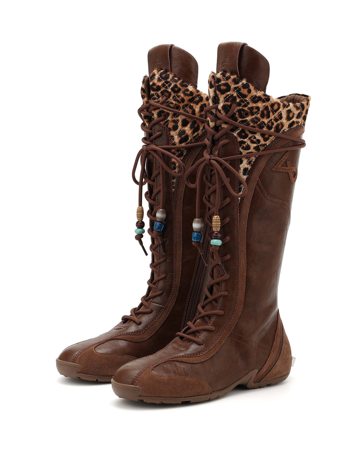 BIA Knee-High Boxing Boots Brown