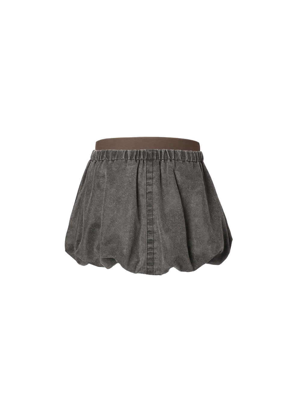 Detachable Cargo Bubble Skort Washed Gray