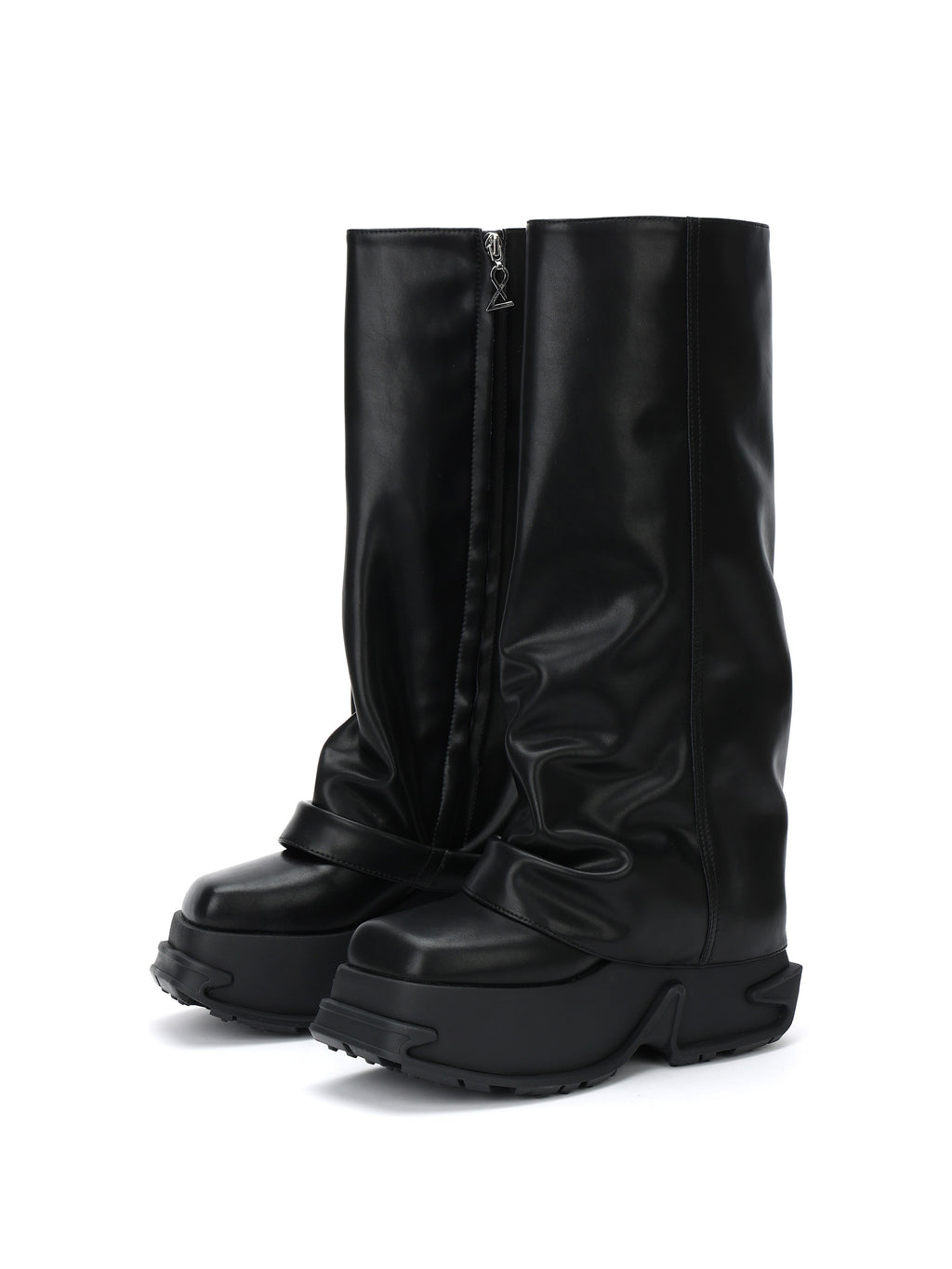 ERATO Zip-Gamaschen-Kniehochstiefel Schwarz
